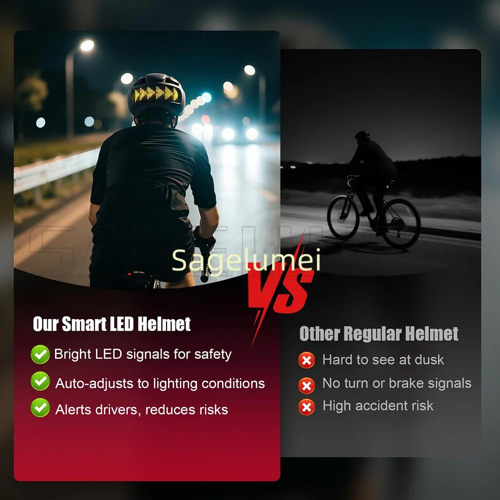 COOL Cycling Helmet with LED Display,Integrally-Molded Adjustable Sports Bike LED Helmet For Men Women Mtb Mountain Road Bicycle