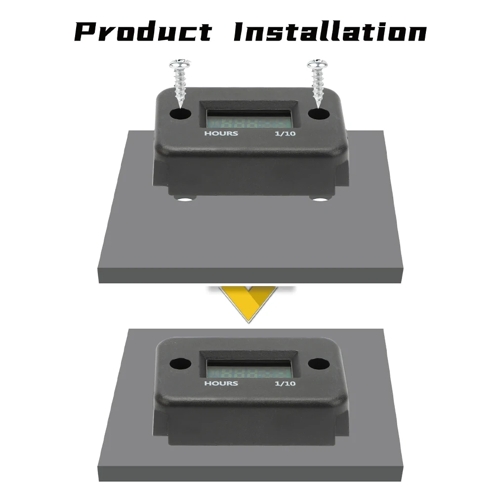 أجزاء الدراجة النارية مقاييس المحرك الموقت ساعة العمل متر مقاوم للماء شاشة الكريستال السائل الرقمية الوقت Gause ل Atv قارب موتو الآلات