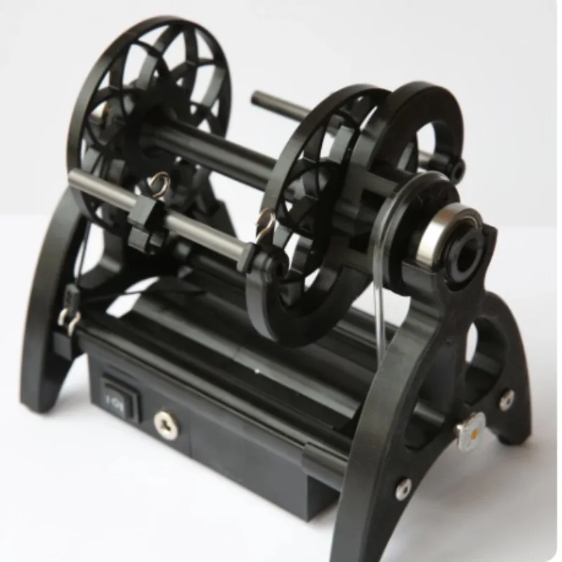 Full Black Digital Electric Spinning Wheel, 3 Spools with Forward Reverse Function for Wool Yarn Hand Spinning
