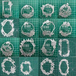 Matrices de découpe en métal pour scrapbooking, cuir chevelu, fleur, guirxiété, fond, couteau, moule, lame, poinçon, carte, pochoirs exécutifs, nouveauté, 2023