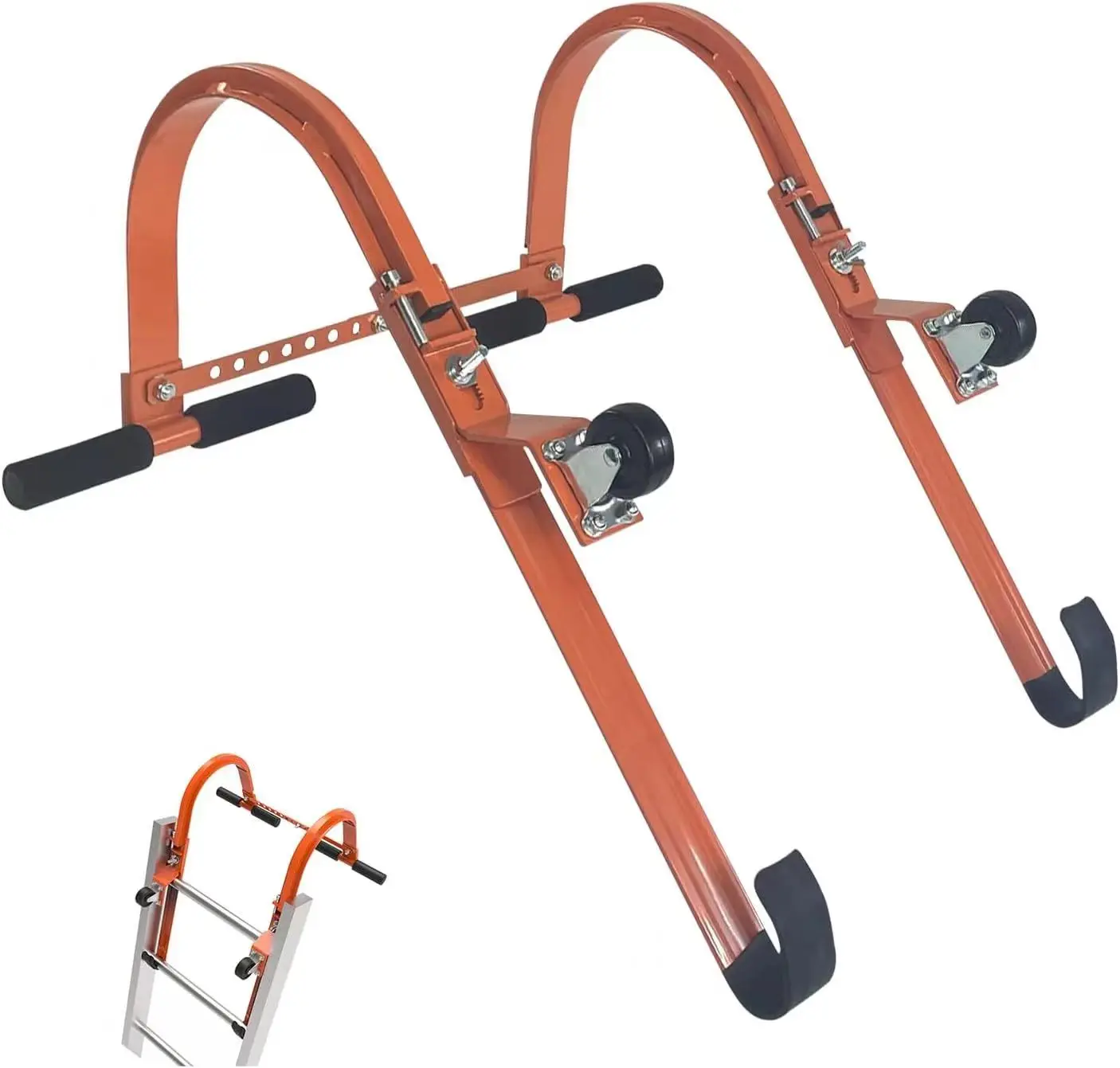 

Ladder Roof Hook with Wheel Set of 2 Heavy Duty Steel Ladder Stabilizer