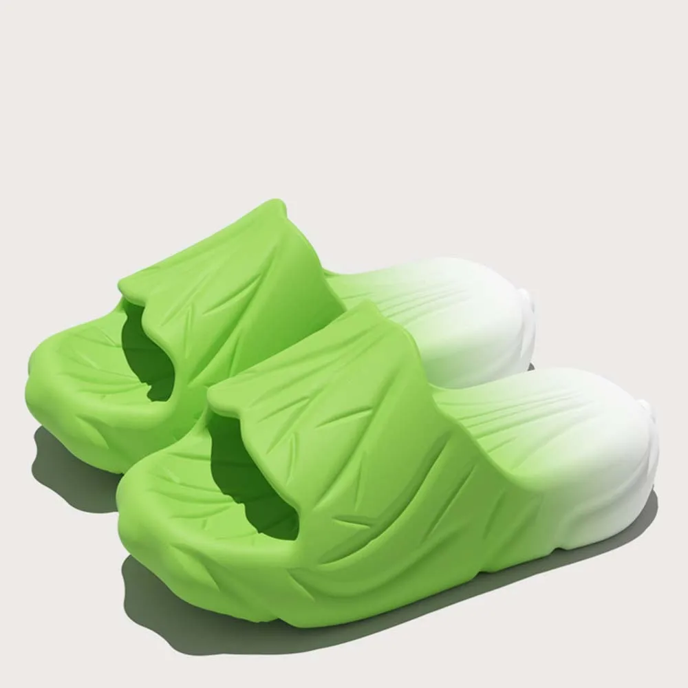 

Summer Fashion Slippers Thick Soles EVA Non-slip Home Shoes Comfortable Cute Vegetable Couple Slippers Outdoor Beach Sandals