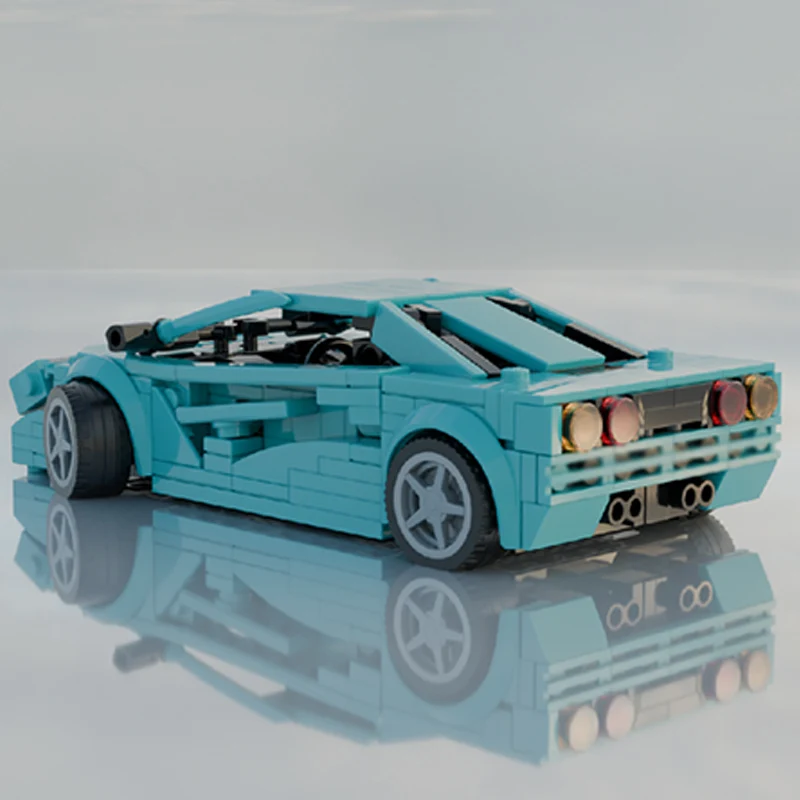 Geschwindigkeit Racing Auto Modell MOC Bausteine F1 Straße Sport Auto Modulare Technologie Kinder Urlaub Geschenke Montieren Spielzeug Anzug