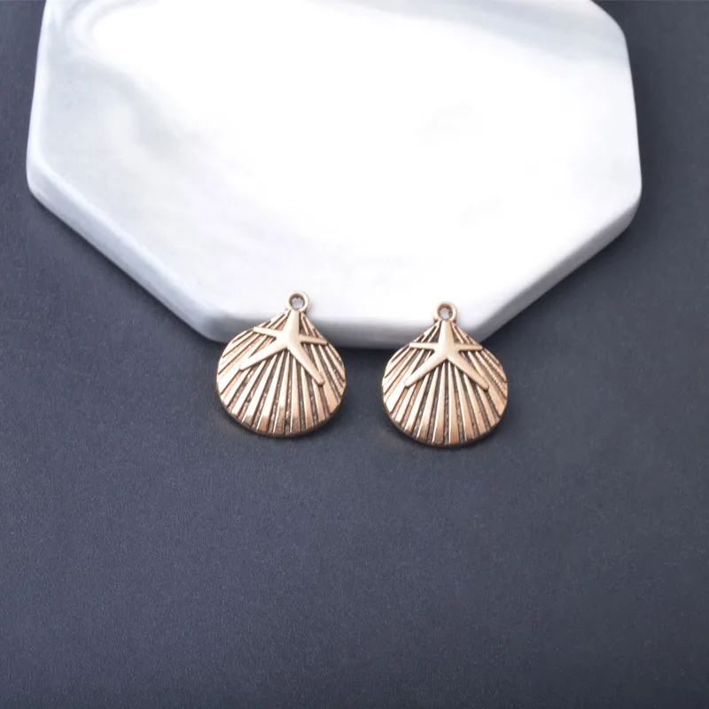 10 Stück/Set Ethnische Antike Silber- und Goldfarbene Anhänger Herz Blätter Schmuckzubehör Geometrische Blume Boho Anhänger DIY Damenohrringe – Detail 12