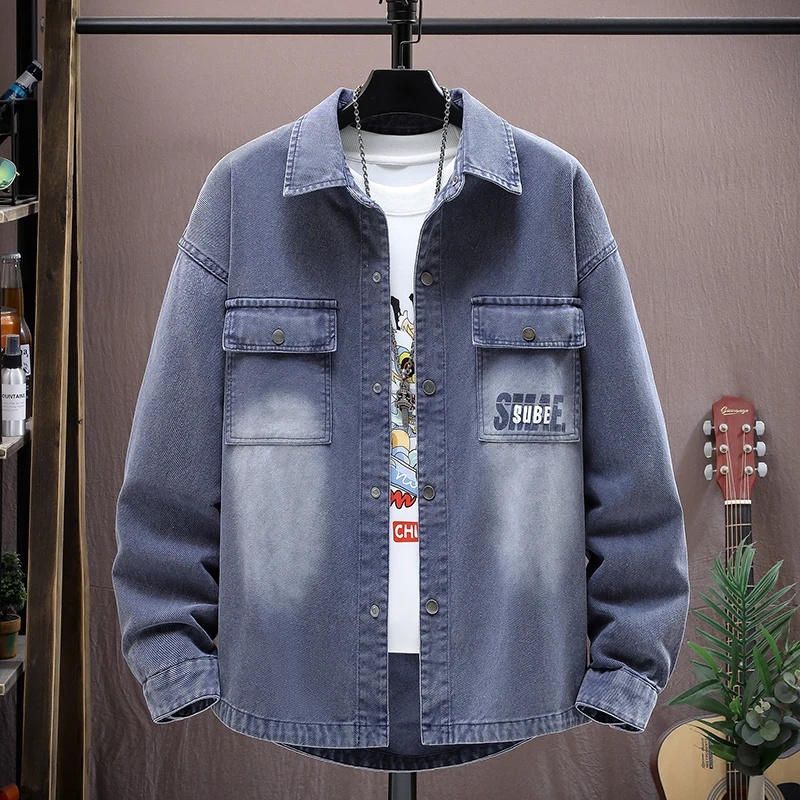 

2024 spring new arrival coat male high quality fashion casual denim jacket men,men's casual jackets,plus-size M-4XL