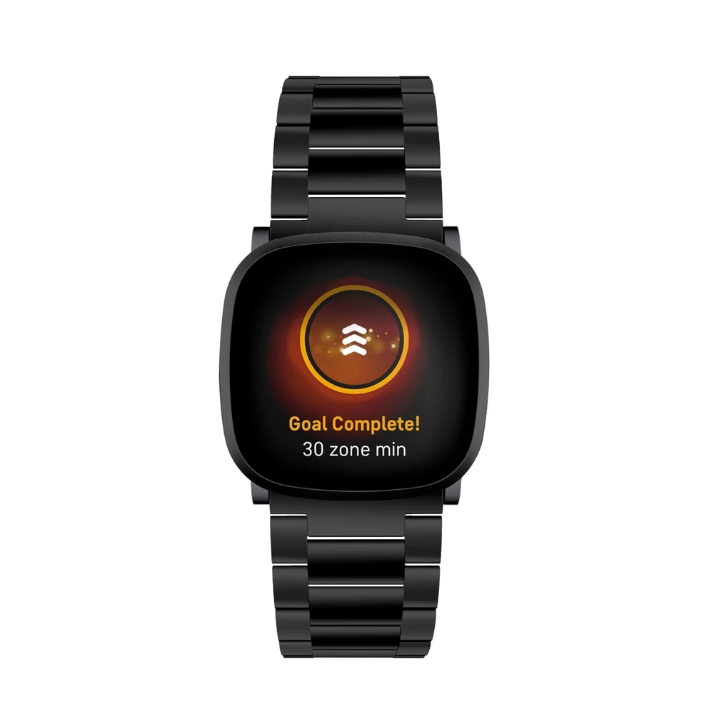 حزام الفولاذ المقاوم للصدأ ل Fitbit فيرسا 3/تحسس سوار ساعة ذكية أساور معدنية استبدال الأشرطة ل Fitbit فيرسا 3 Correa