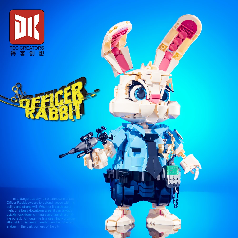 

MOC городской офицер животных кролик Джуди 1387 шт. Hopps строительные блоки модель Moc кирпичи город развивающие игрушки для детей подарки