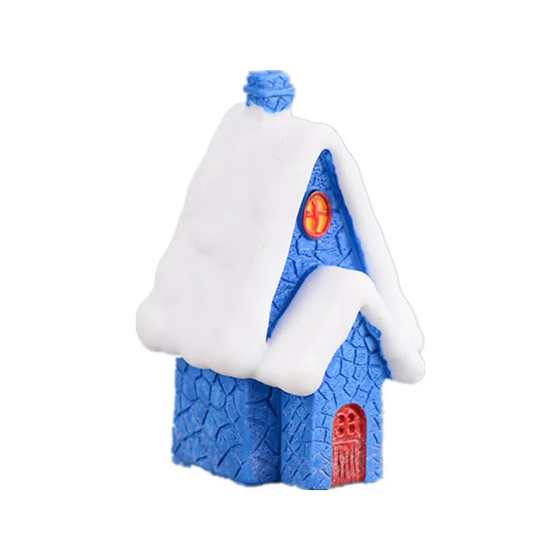 1 PC Happy New Year Micro Cute House Ornaments For Christmas Home Decoration Colorful Candy Villa Party Adorment Wholesale