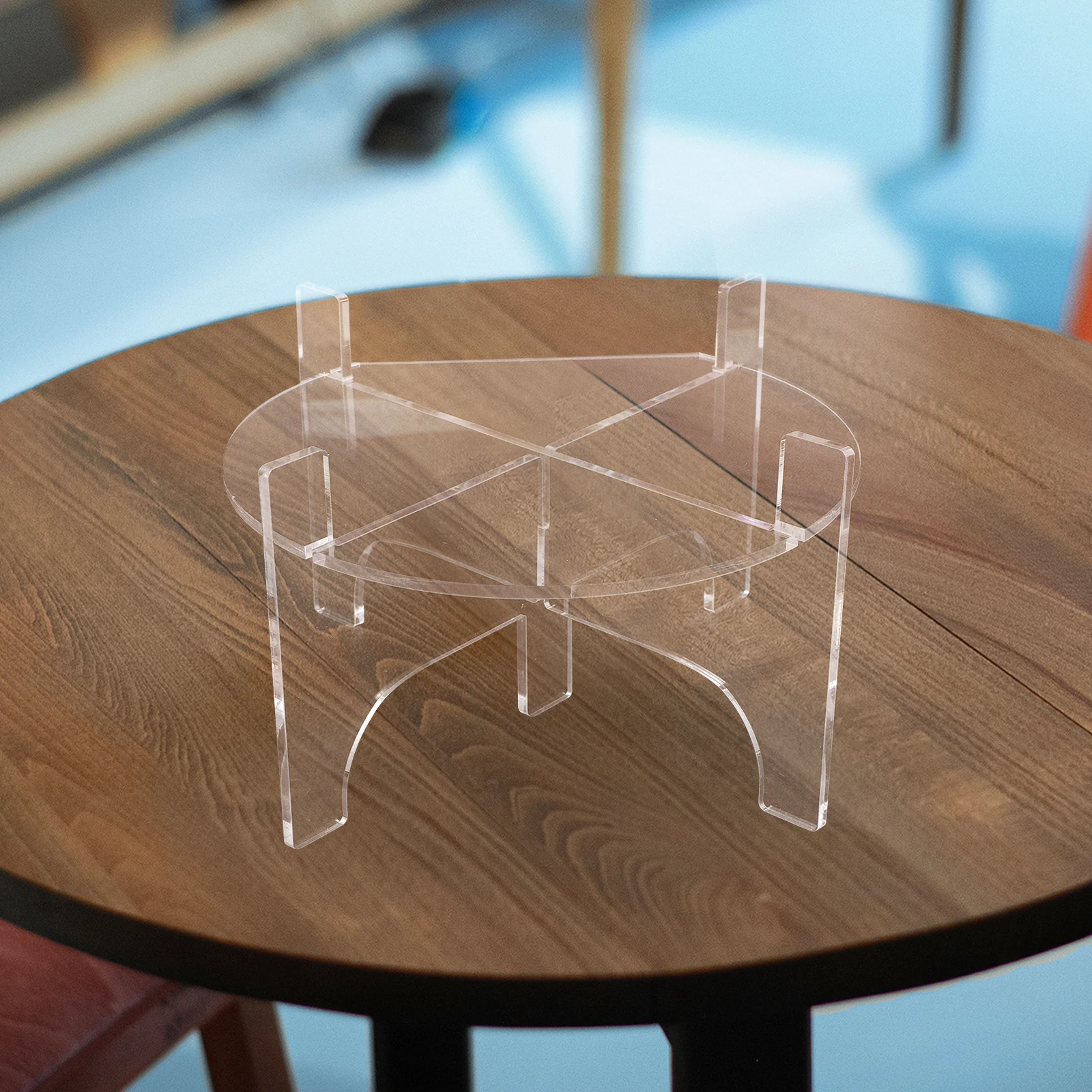 

1pcs Acrylic Cake Stand Clear Round Dessert Display Holder For Wedding Party Shower Tea Graduation Cupcake Beverage