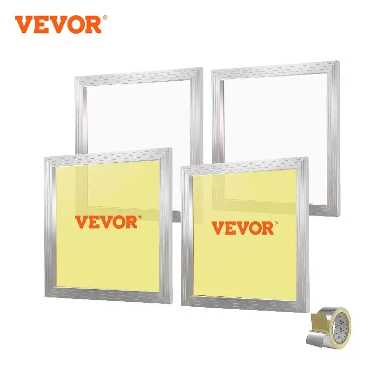 VEVOR 20x20inch Screen Printing Kit Aluminum Silk Screen Printing Frames Silk Screen Printing Frame with High Tension Nylon Mesh