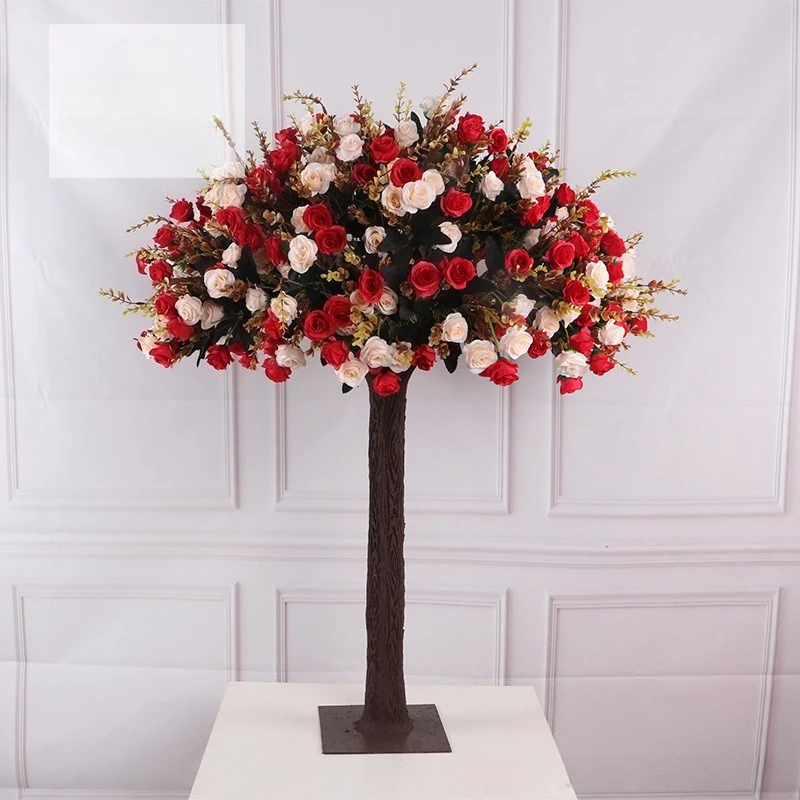 

Wedding table tree, rose tree, artificial flowers, flower arrangement, artificial tree, garden home decorations