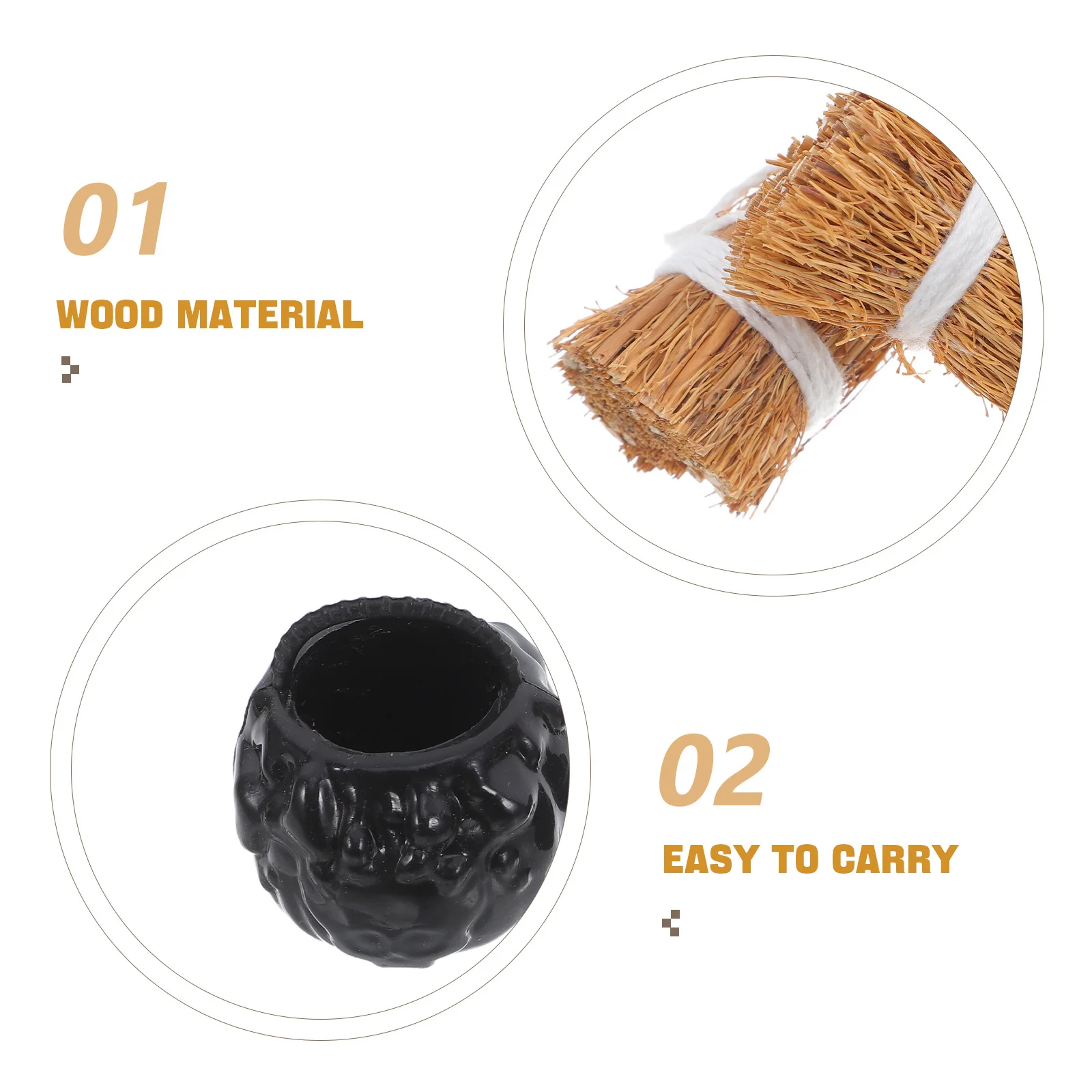 ชุดจำลองกองไฟขนาดเล็ก ของตกแต่งบ้าน ชุดเตาไม้จำลองสมจริง หม้อต้ม ของตกแต่งบ้านตุ๊กตาธีมฮาโลวีน