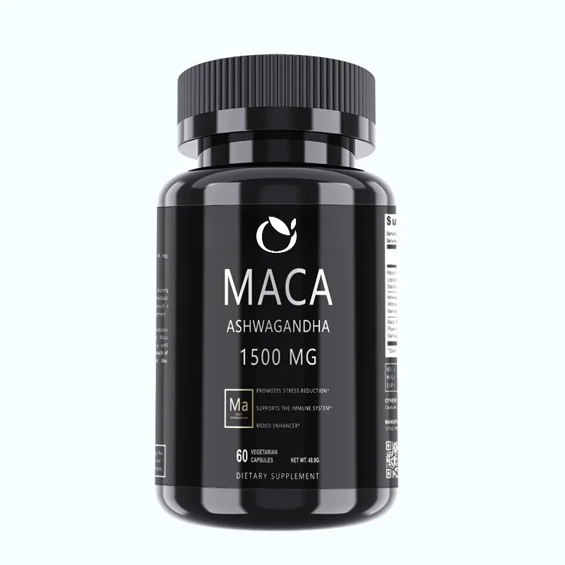 JEMEESEN - Ashwagandha Maca Root Extract Capsules - 500 Mg Ashwagandha 1000 Mg Maca Root - Men & Women Supplement Stress Relief
