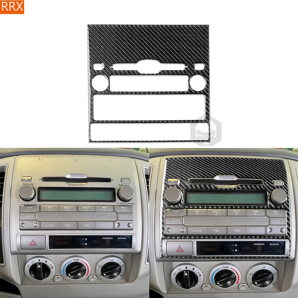 

Углеродное волокно для Toyota Tacoma 2009-2011 центральная консоль CD Радио панель без переключателя наклейки для интерьера автомобильные аксессуары