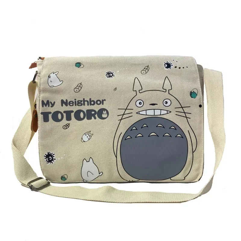 Miniso collaborates on popular anime, Totoro, student Oxford cloth bag, student crossbody bag, commuting cartoon gift