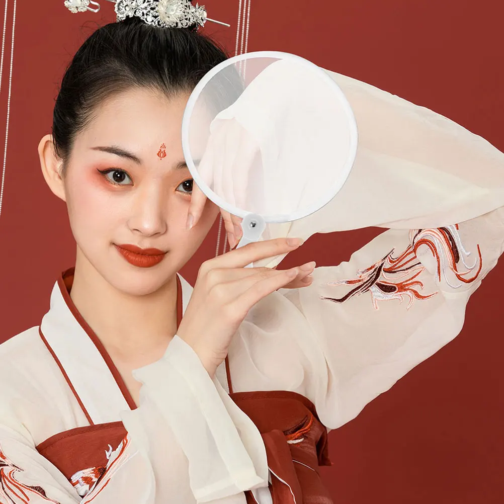 

6Pcs Foldable Handheld Fan Round Compact Design for Travel Wedding Party Favors Decorative Fan Summer Cooling Accessory