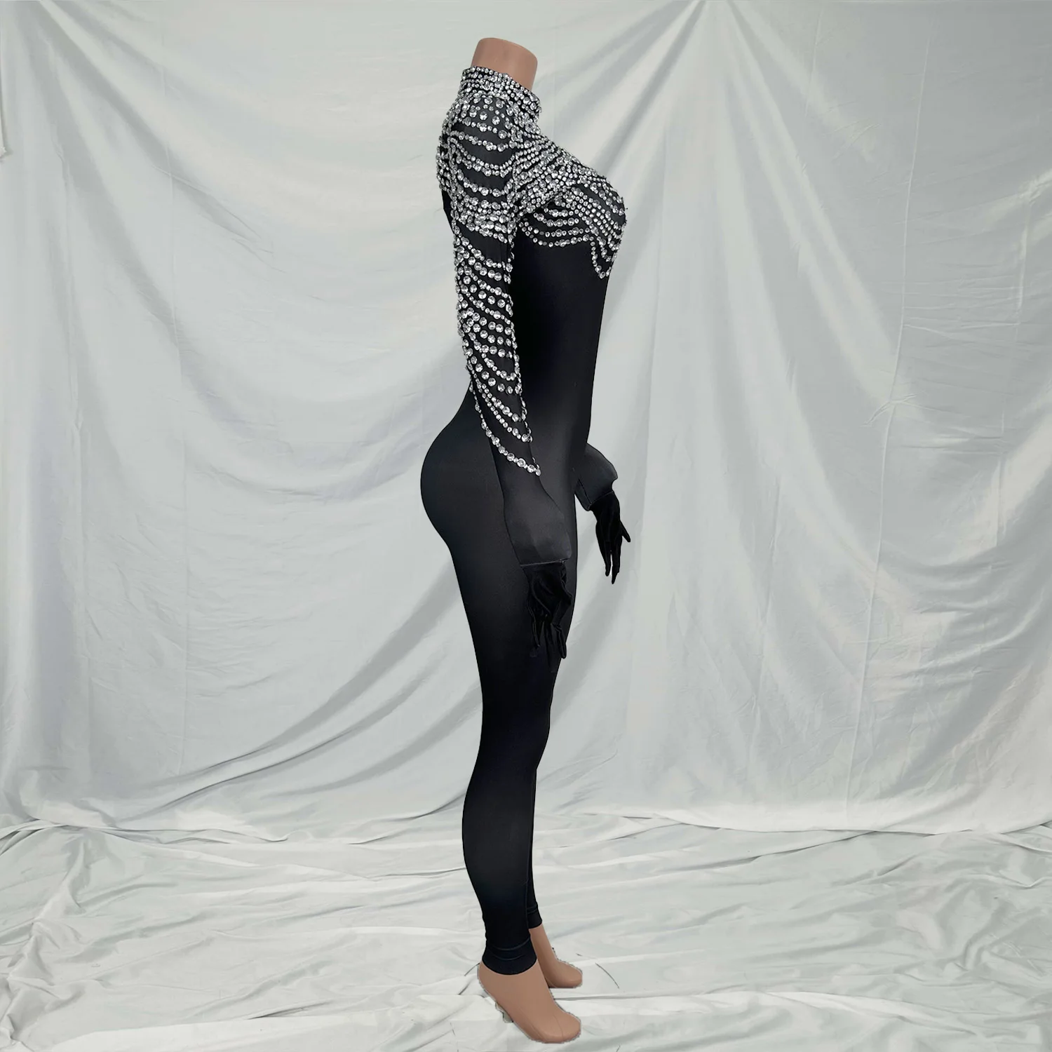 

Женские блестящие комбинезоны с стразами для ночных клубов, сценических выступлений, карнавала, рейв-фестивалей, костюмы для дрэг-квин