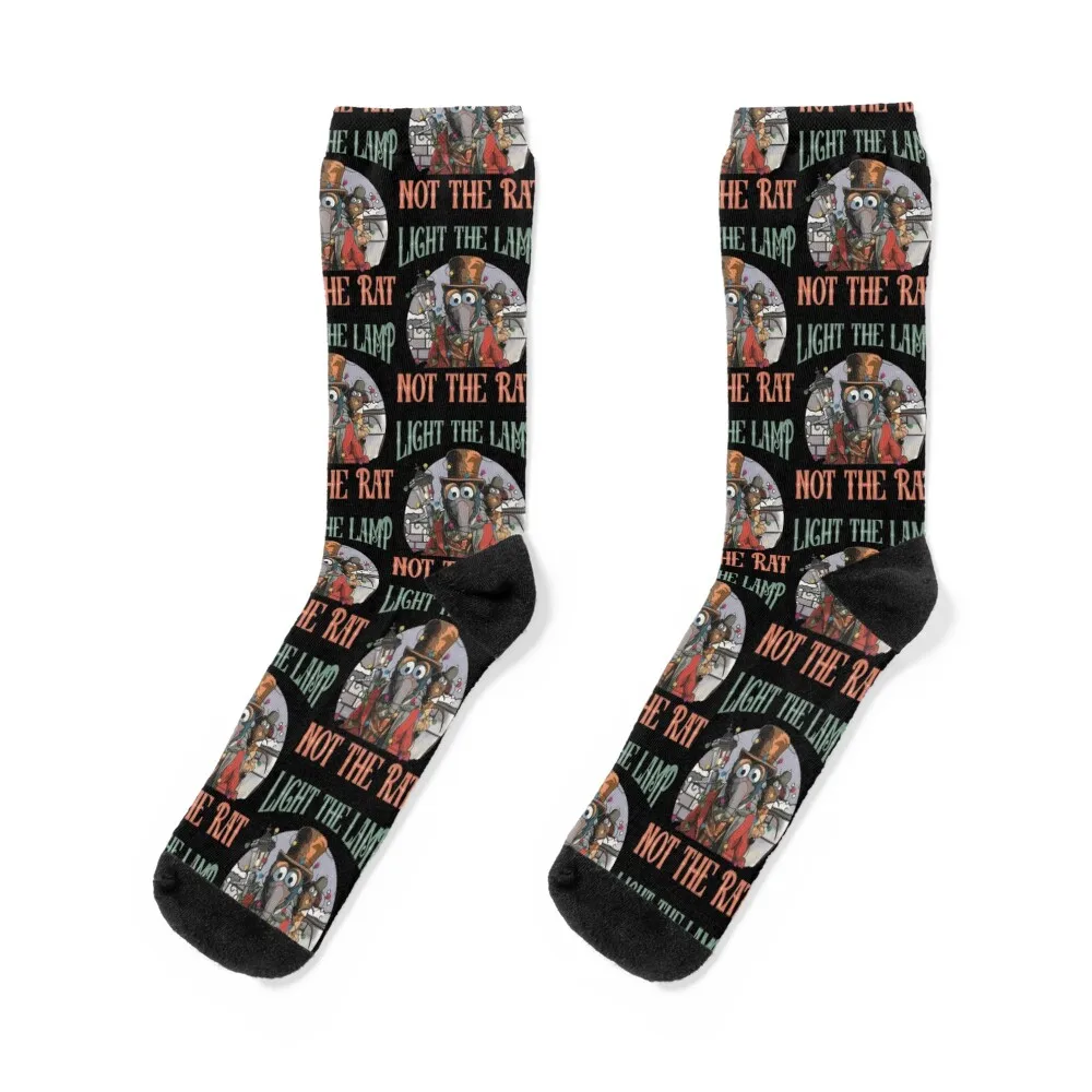 

Muppet Christmas Carol Light The Lamp Not The Rat Socks with print designer snow christmas gift Socks Man Women's