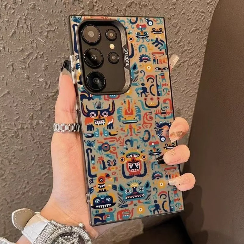 For Samsung Galaxy S26 S25 S24 S23 S22 S21 S20 Ultra Plus Edge FE 2022 5G Unique Monster Print Design Phone Case Anti-Slip Cover