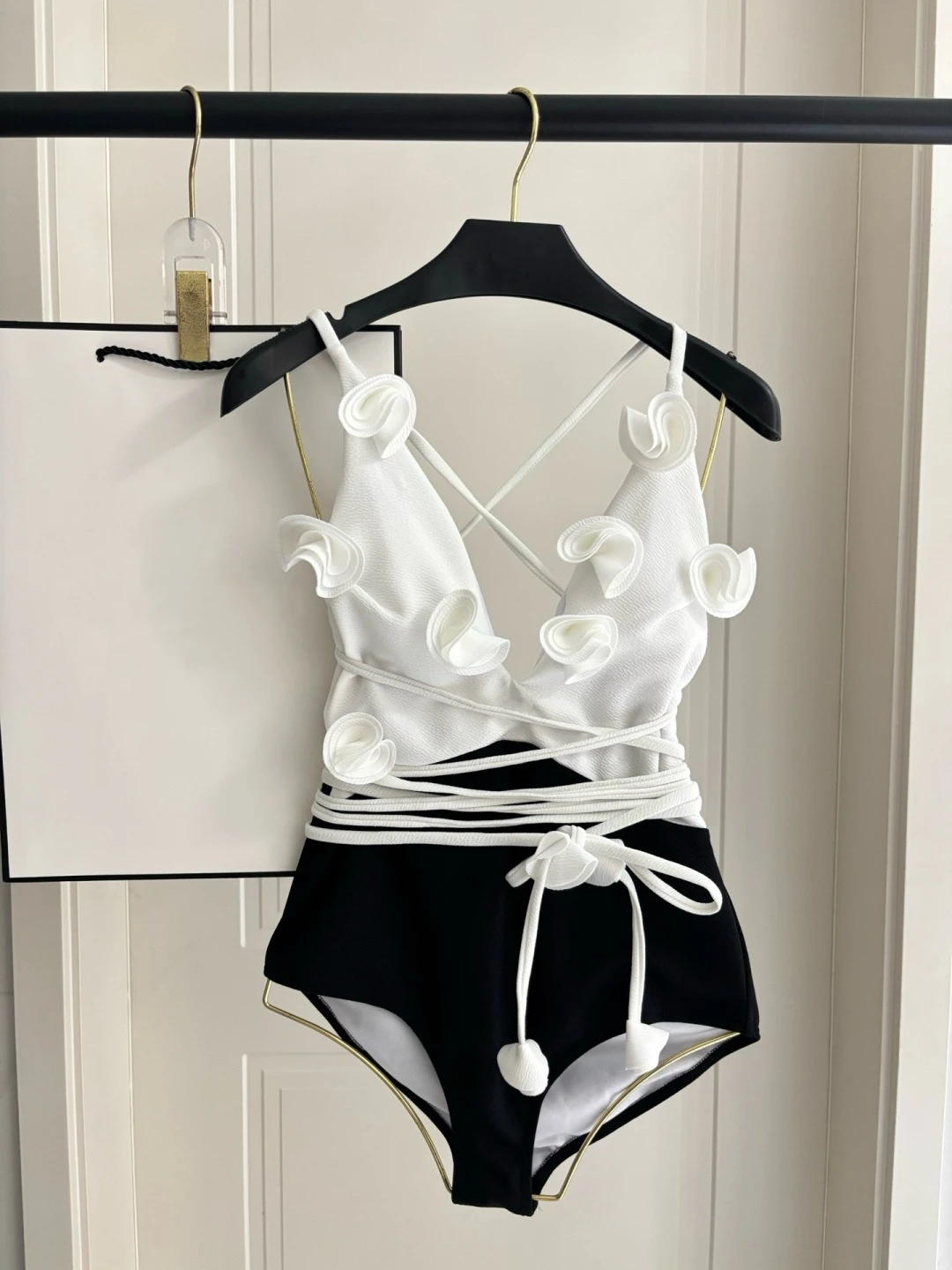 Figure-Flattering Floral Swimsuit with Side Ties