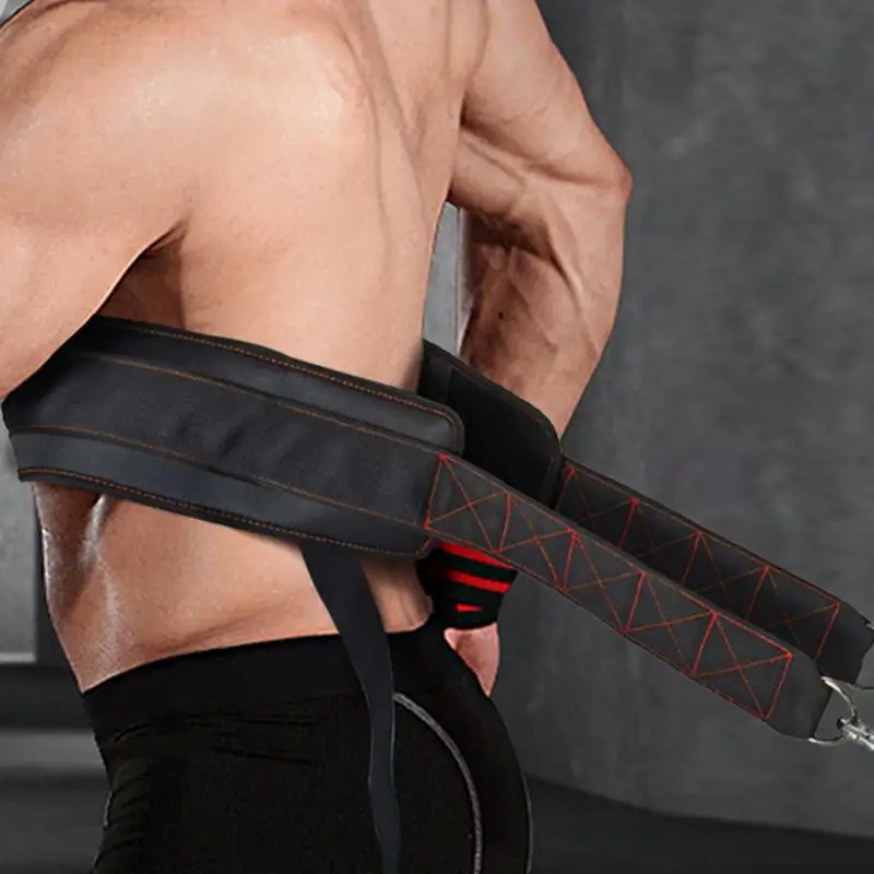 

Weight Lifting Belts For Pulling Exercise Adjustable Belt For Pulling Oxford Cloth Soft Padding Fitness Equipment For Strength