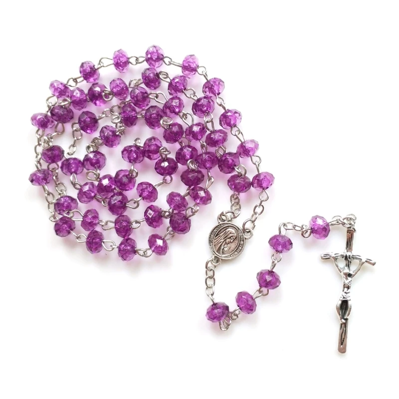 Bead Rosary Necklace Bead Hanging Pendant for Women Female Praying Meditation Gift Supplies Dropship