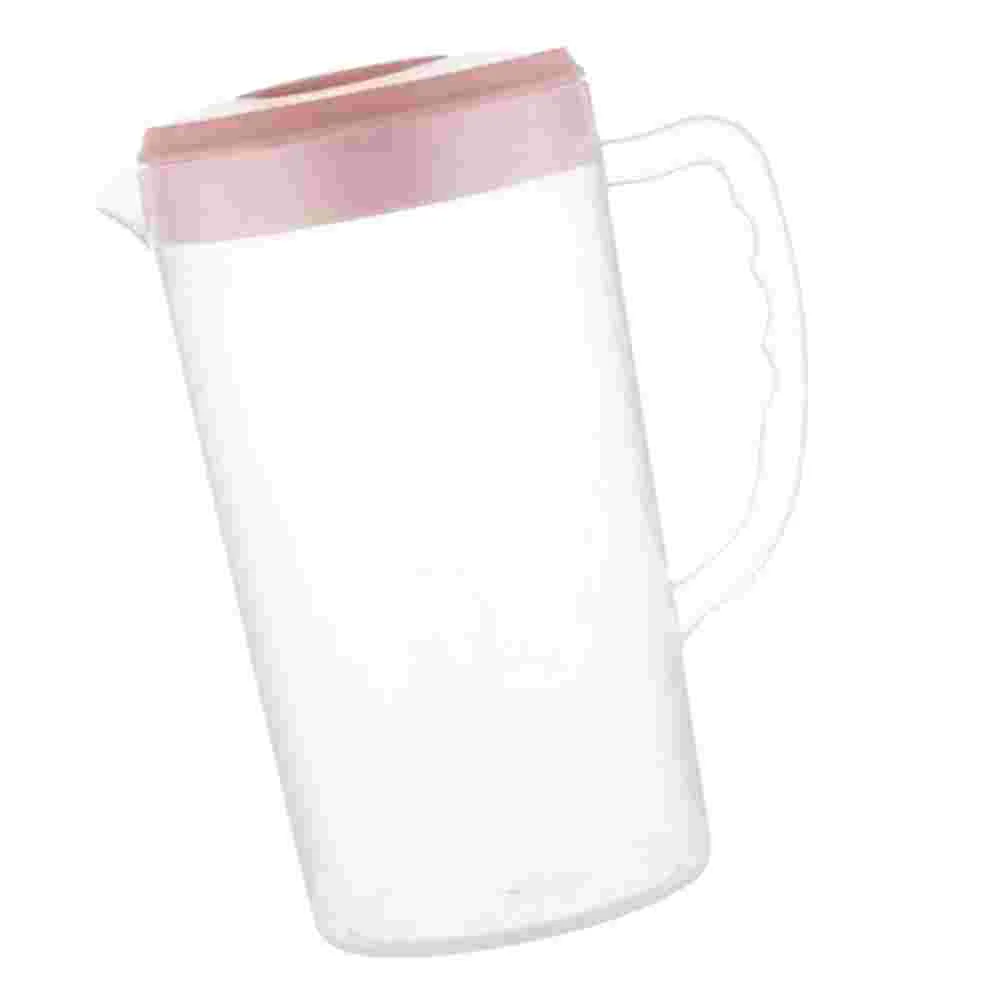 2200 ML Orange Juice Water Pitcher with Lid Kettle Coffee Beverage Pink Pot Cold