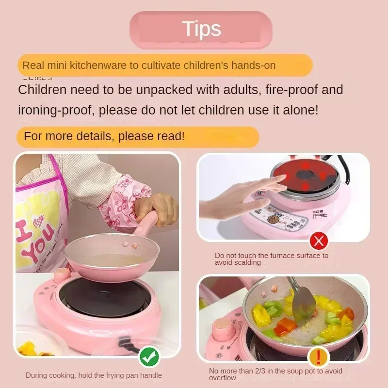 Hot Can Cook Funny Mini Kitchen Girl Baby Real Cooked Family Toy Set Girl Toys New Toddler Life Play Kitchen Accessories