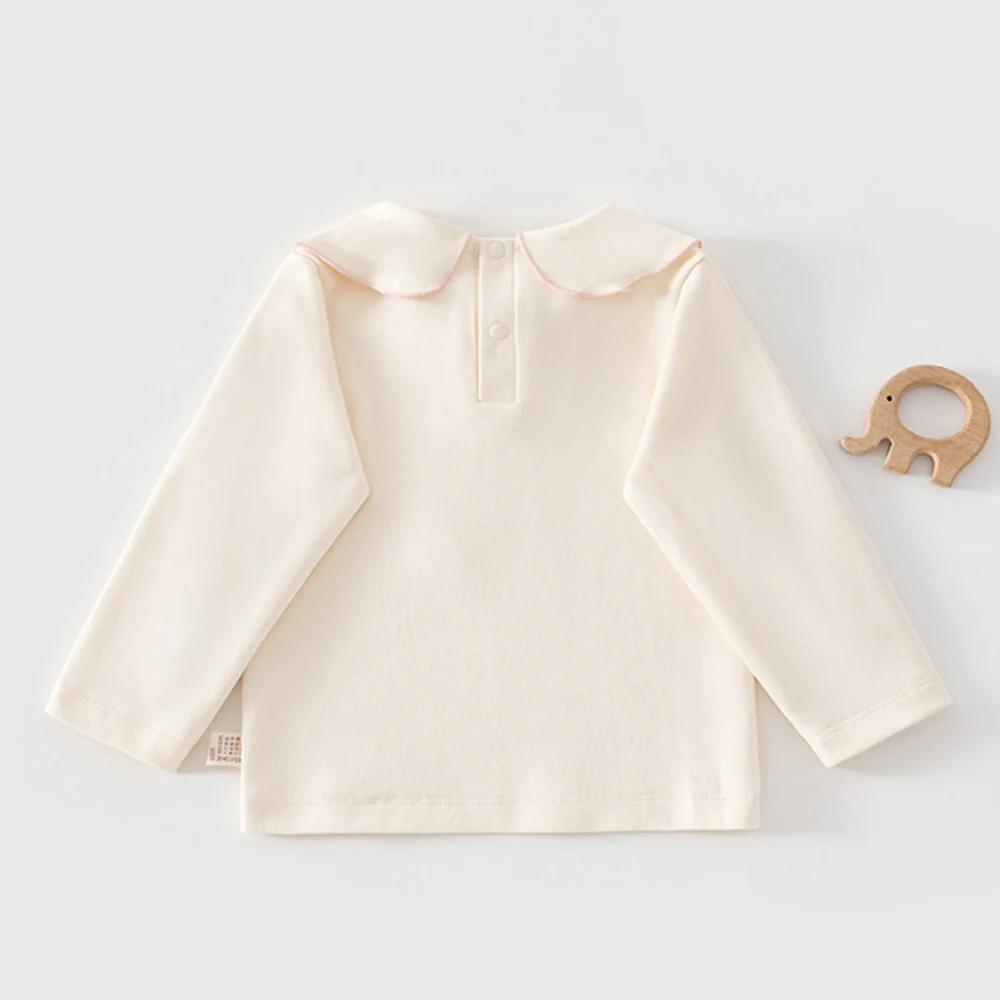 Baby Girl T Shirts Long Sleeve Solid Color Cotton Spring Autumn Infant Boutique Clothing Little Kids Long Sleeve Tops Tees