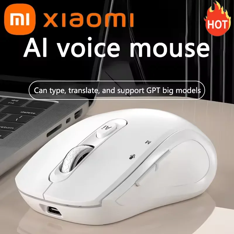 

Xiaomi Wireless Bluetooth Mouse Intelligent Dual Mode Mute Rechargeable Mouse Voice Typing Translation Writing Office Universal