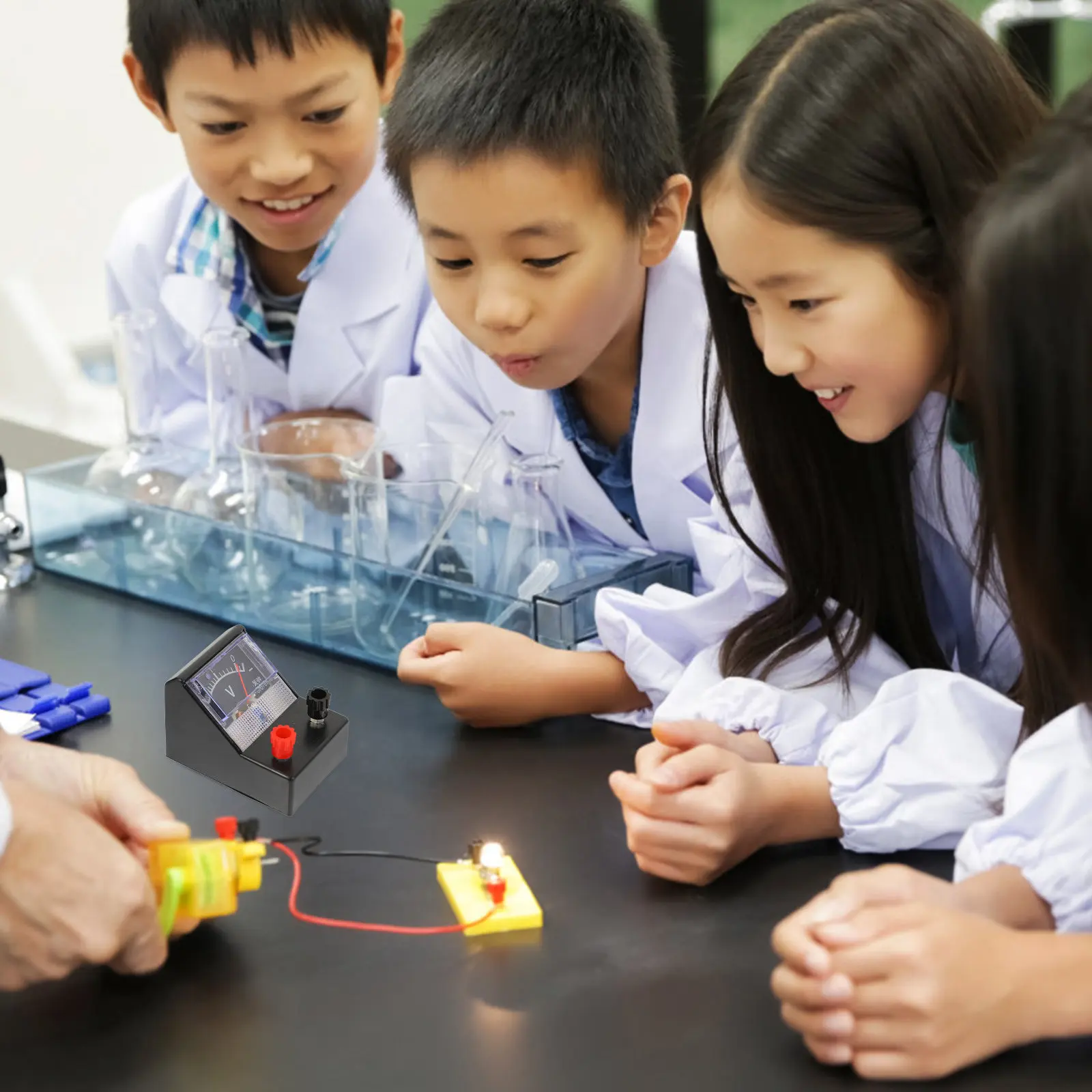 

1Set Electrics Experimental Box Compact Portable Safe Physics Teaching Tool Electricity Learning Kit Professional Experiment