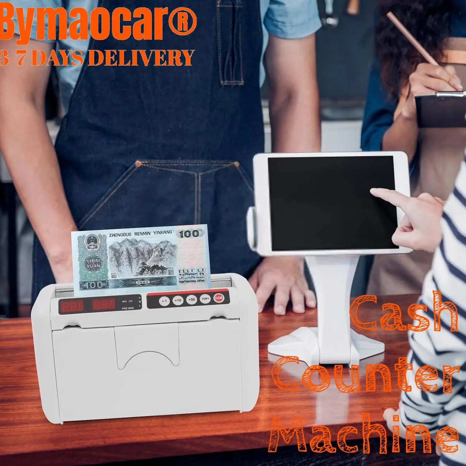 

Cash Counter Machine, 800 Pcs/min Portable Rechargeable Bill Money Counting with U-V & MG Counterfeit Detection, or Tickets