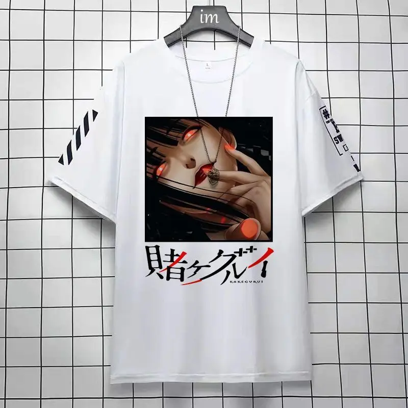 

Kakegurui 2D Cartoon Anime Merchandise Unisex Student Short Sleeve T-Shirt Shirt Snake Gou Mengzi Saotome