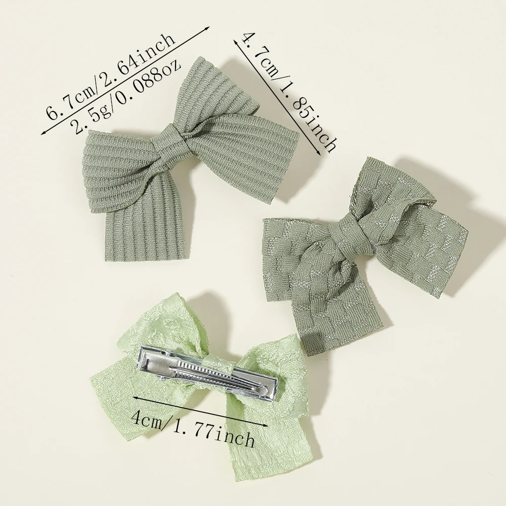 6PCS Waffle Ribbon Bow Hair Clips Children's Party Decoration Clips Fringe Clips Hair Accessories Gifts for Teenagers and Girls