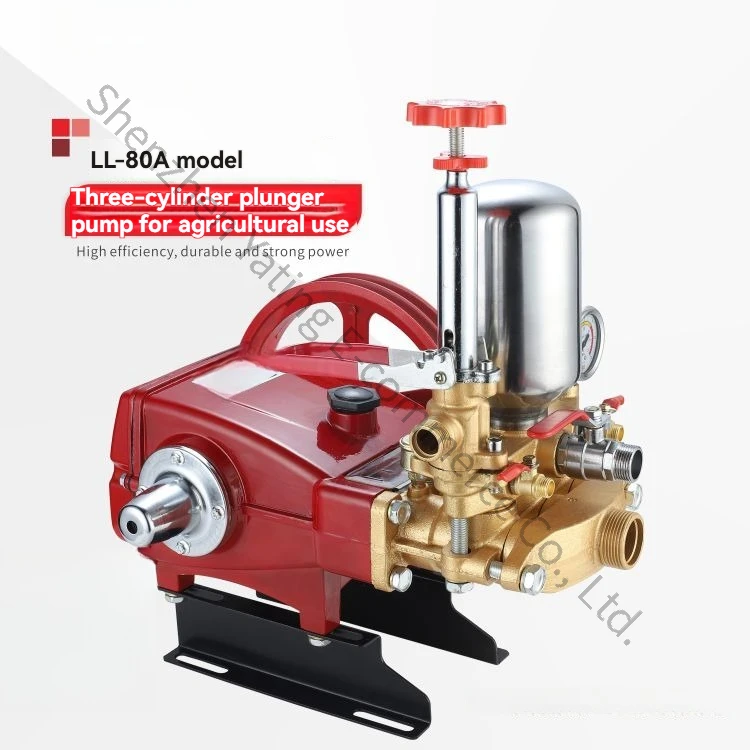 LL-80 Agricultural High Pressure Three-cylinder Plunger Pump, Remote Pumping Machine Spray Pump Head