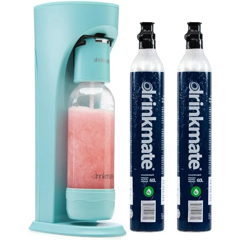 

Drinkmate OmniFizz Sparkling Water and Soda Maker, Carbonates Any Drink, Bubble Up Bundle - Includes Two 60L CO2 Cylinders