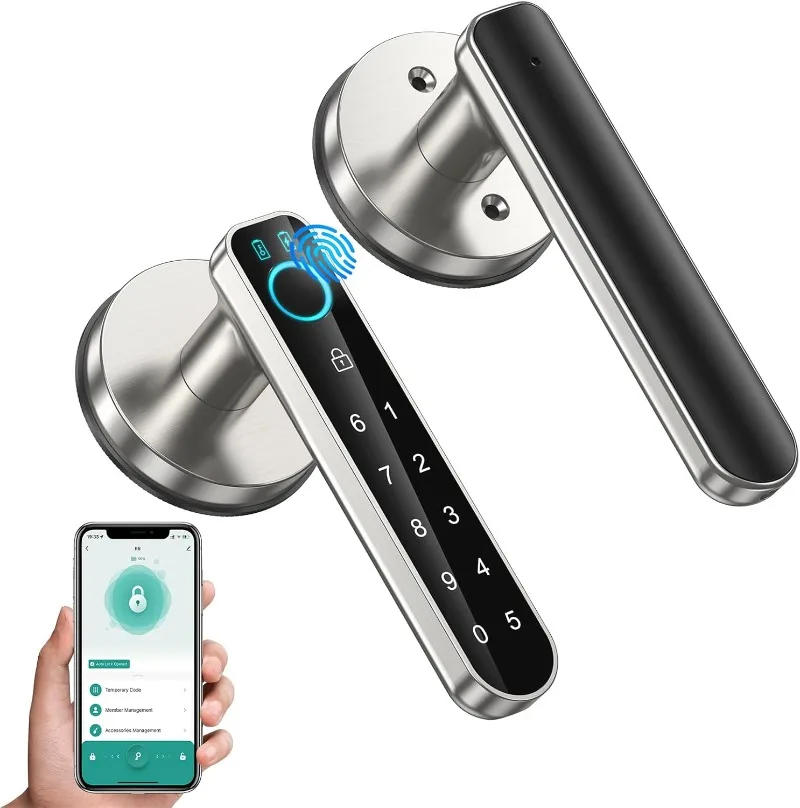 

Fingerprint Lock-Smart Door knob,biometric Door Lock，with passcode keypad keyless Entry Handle，for Bedroom Home Hotel