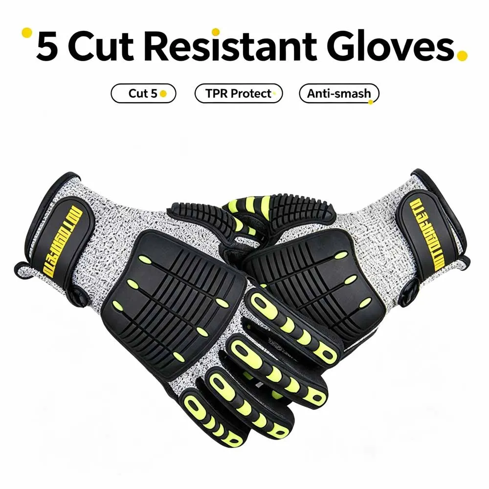 Heavy‑Duty TPR Mechanical Safety Work Gloves Shock‑Resistant Anti‑Smash Anti‑Collision For Workshop Repair