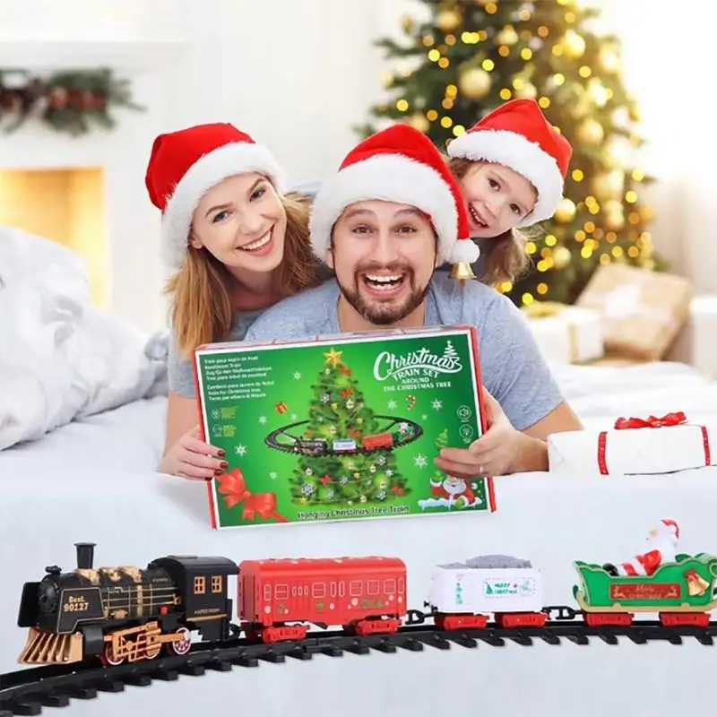 

Train Around Christmas Tree Christmas Decoration Hangings Railway Car Playsets Kids Train Toys Creative Educational Toys For