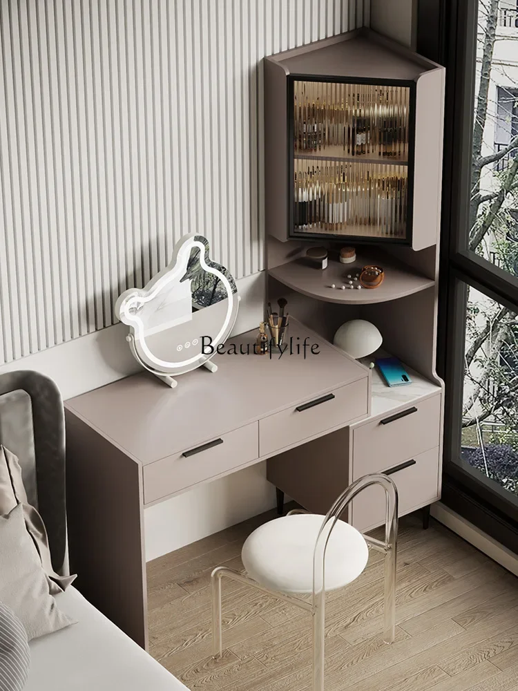 

LD33Light Luxury Corner Dresser Storage Cabinet Integrated Advanced Retractable Bedroom