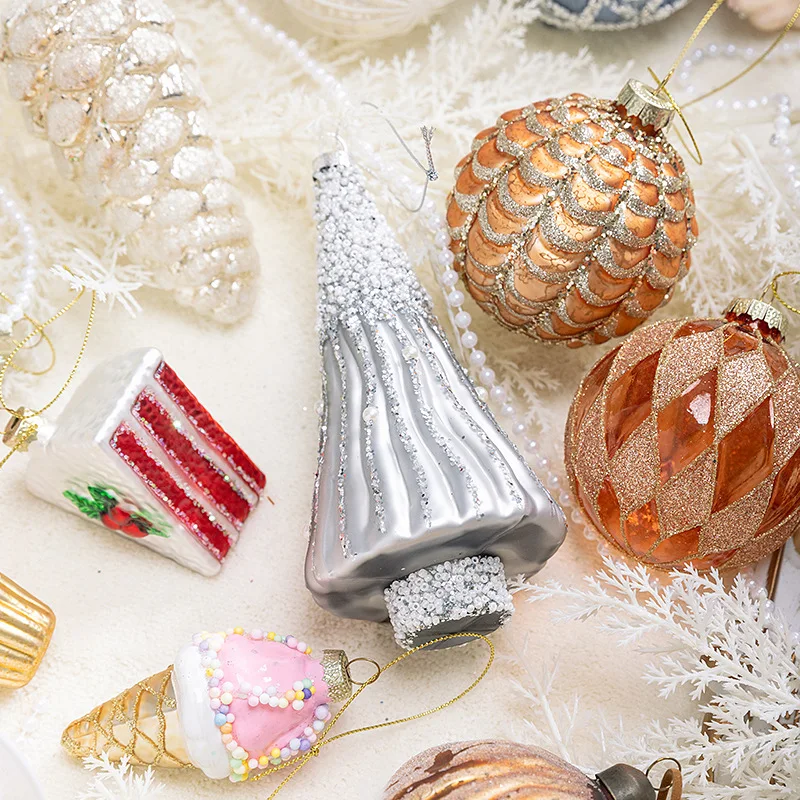 

Christmas Glass Balls Korean Style Reusable Multicolor Christmas Ball Decorative Suspensable Christmas Tree Pendants