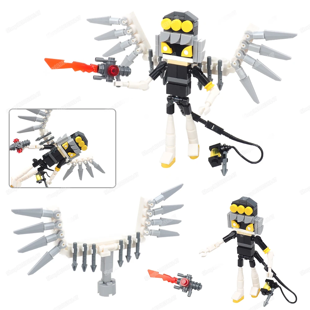 Uzi Wing Figures Building Block Assemble Comedy Humor Fear Killer War Weapons Equipment Series Scenes Model Child Gifts Boy Toys