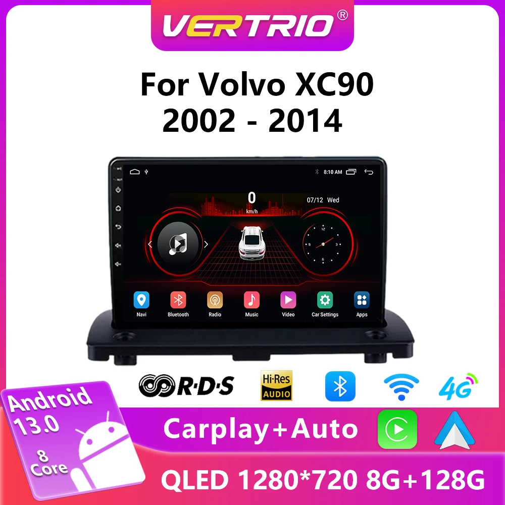 

Android 13 Car Radio For Volvo XC90 XC 90 2002-2014 Multimedia Video Player GPS Navigation 2din 4G QLED Wireless Carplay DVD DSP