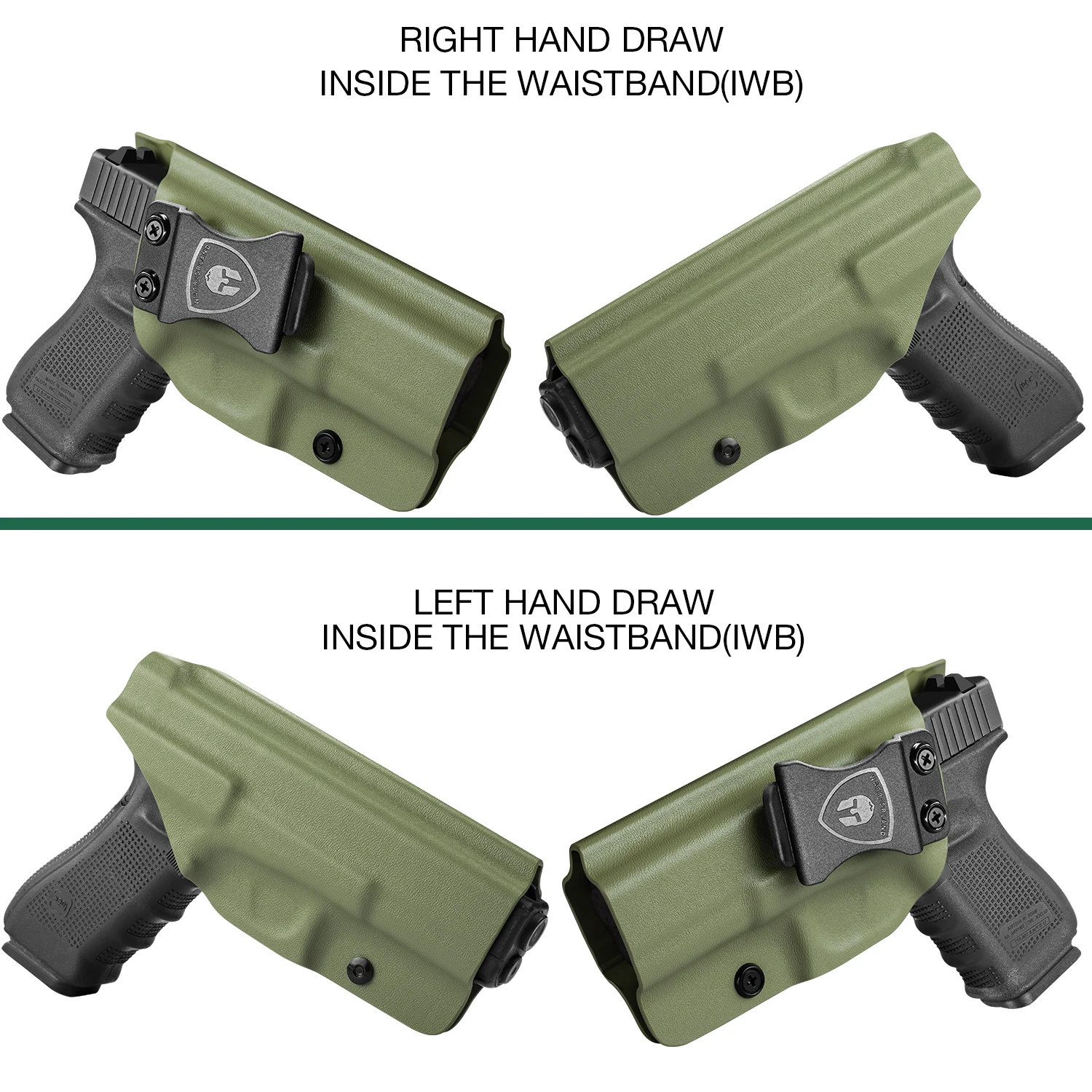 IWB Kydex Geen Holsters Fit Glock 19 19x 23 32 45(Gen 5 4 3) Pistol Tactical Inside Waistband Carry Holster Right hand Gun Bags