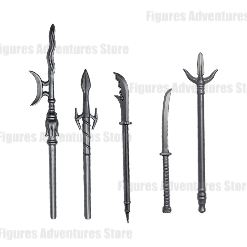 MOC Medieval Weapons Building Block Soldier Figures Toy Military Accessories Spear Bow Arrow Broadsword Sword Axe Mini Brick Toy - view 4