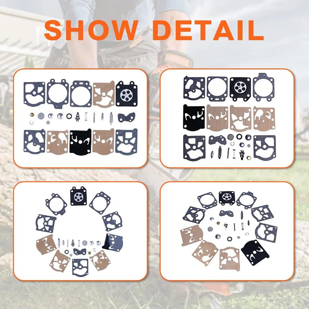 Carburetor Repair Rebuild Kit For Walbro K20-WAT Husqvarna 55 51 455 460 Rancher Echo Poulan Pro Homelite Stihl 026 Chainsaw