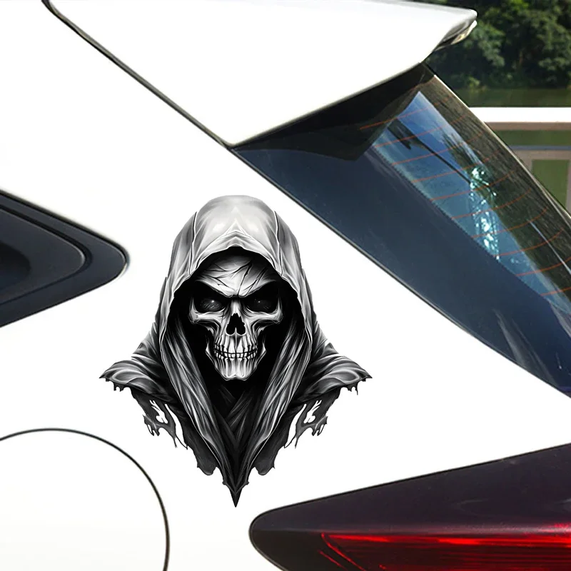 1pc Grim Reaper Skull Vinyl Sticker Horror Waterproof Decal for Car Laptop Decor