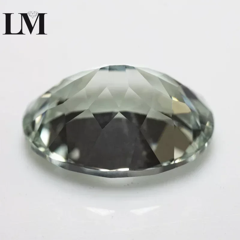 Lab Grown Sapphire Green Color Oval Cut Charm Bead For Diy Jewelry Making Pendant Ring Materials Selectable AGL Certificate