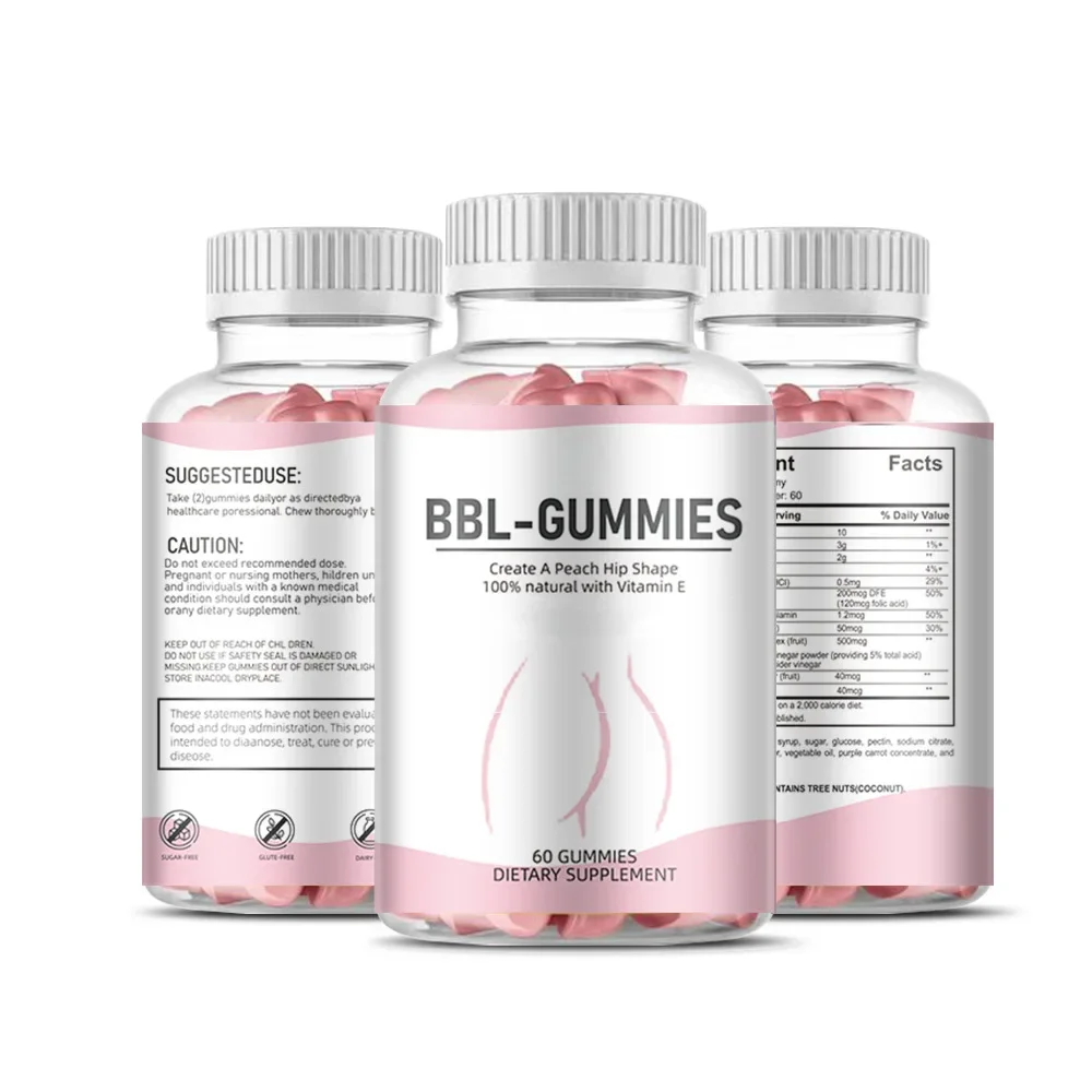 1 Bottle  Soft Candy BBL Gummies Non Candy Gummies Vegetarian Dietary Supplement Hip Curve