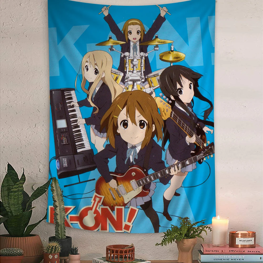 Anime K-ON Cartoon Tapestry For Living Room Home Dorm Decor INS Home Decor